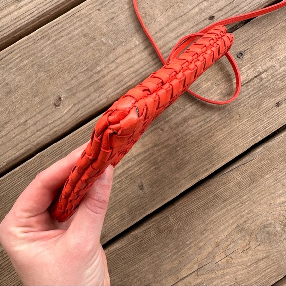 Clare V Woven Poche Red Crossbody - Picture 8 of 16